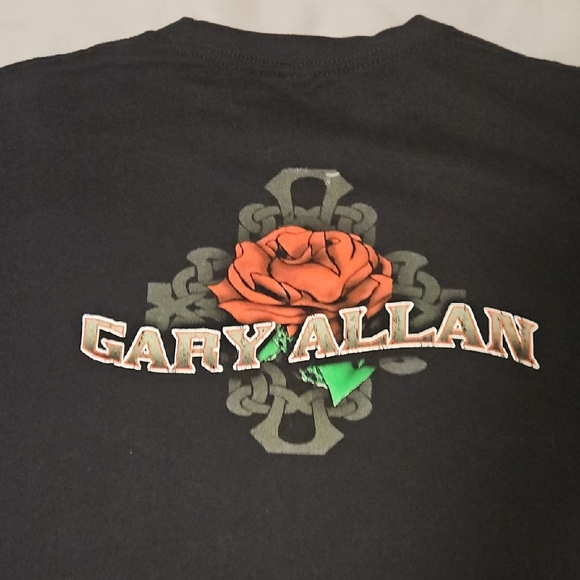 Next Level Apparel GARY ALLAN Black Short Sleeve Concert Tee Women's Sz M - Picture 4 of 4